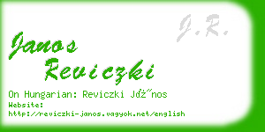 janos reviczki business card